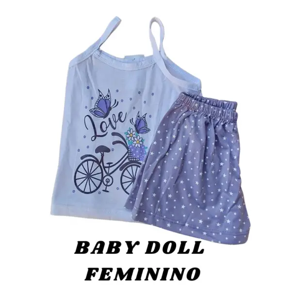 Baby Doll Feminino - Love Roxo