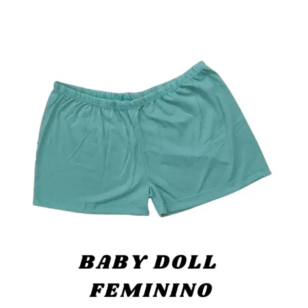 Baby Doll Feminino - Verde e Branco Kitty - Imagem 4