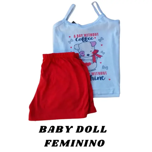 Baby Doll Feminino - Vermelho