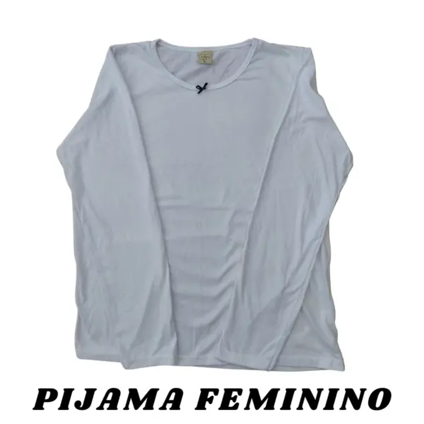 PIJAMA FEMININO MANGA LONGA - BRANCO - Imagem 3