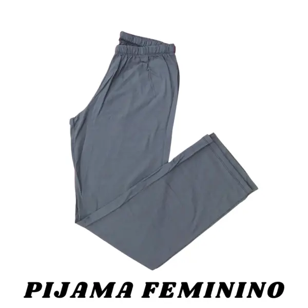 PIJAMA FEMININO MANGA LONGA - CINZA - Imagem 2