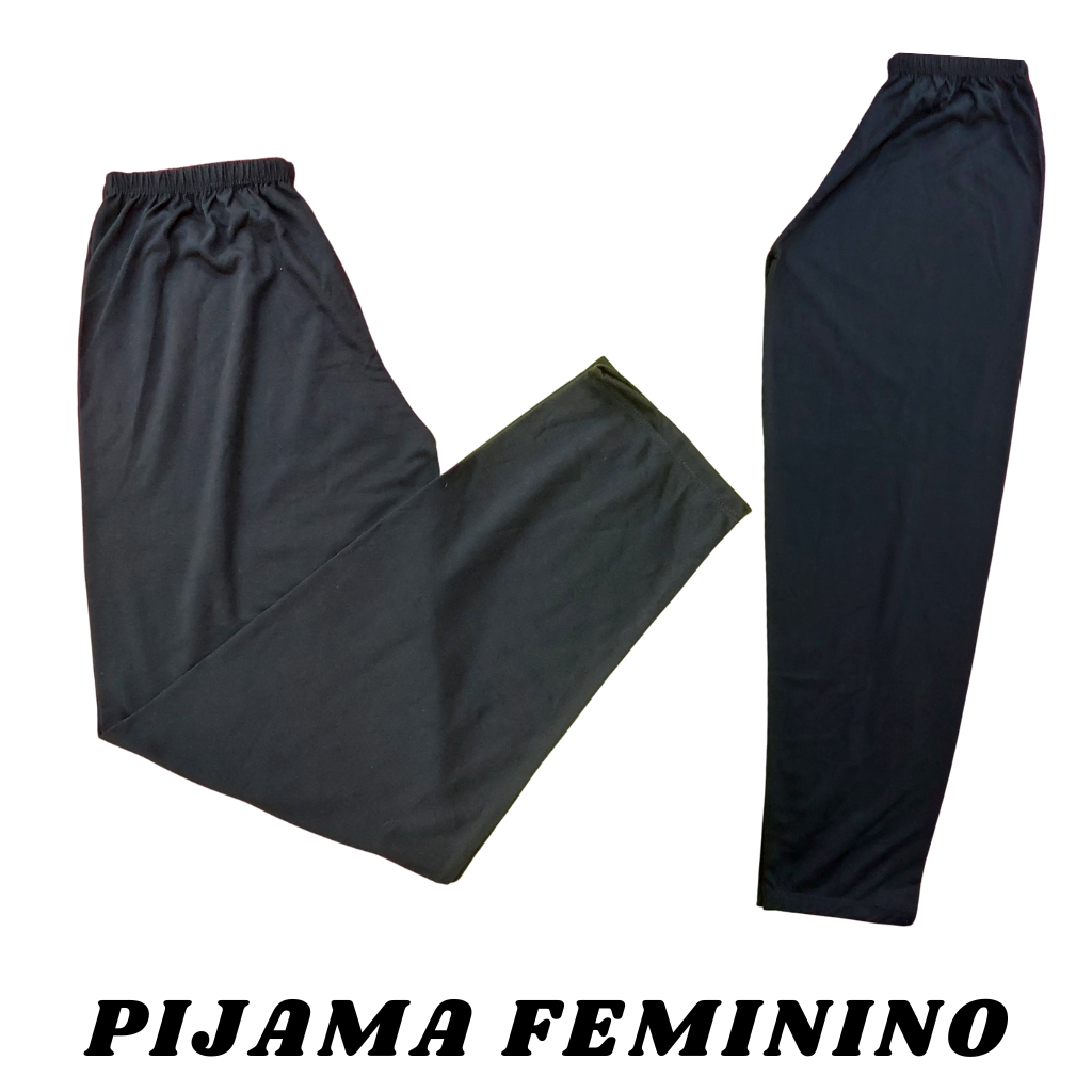 pijama feminino - estampati - calça - preto