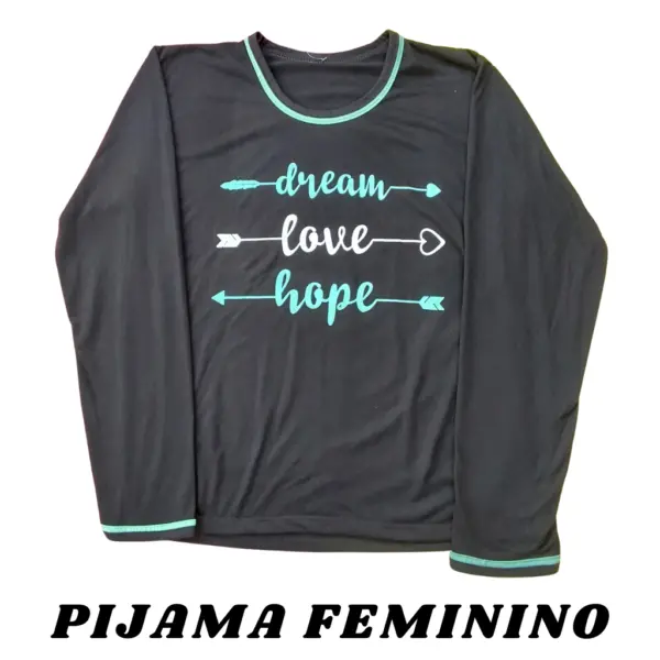 PIJAMA FEMININO MANGA LONGA - INVERNO - Imagem 3