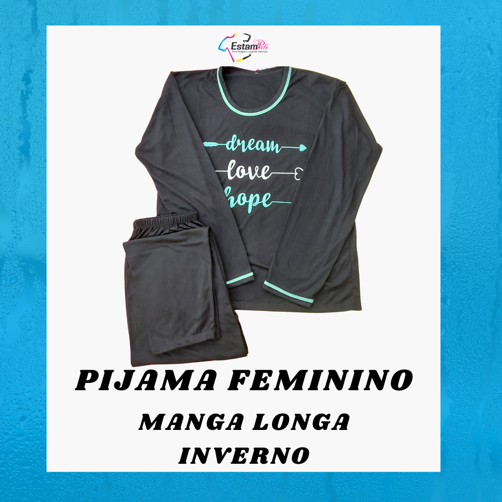 pijama feminino - estampati - preto